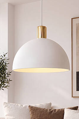 Luna Golden Beyaz Gold Aksesuarlı Metal Sarkıt (30 cm) - MARRIEN
