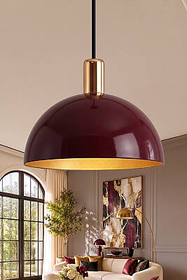 Luna Golden Bordo Metal Sarkıt (30 cm) - MARRIEN