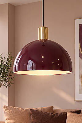 Luna Golden Bordo Gold Aksesuarlı Metal Sarkıt (30 cm) - MARRIEN