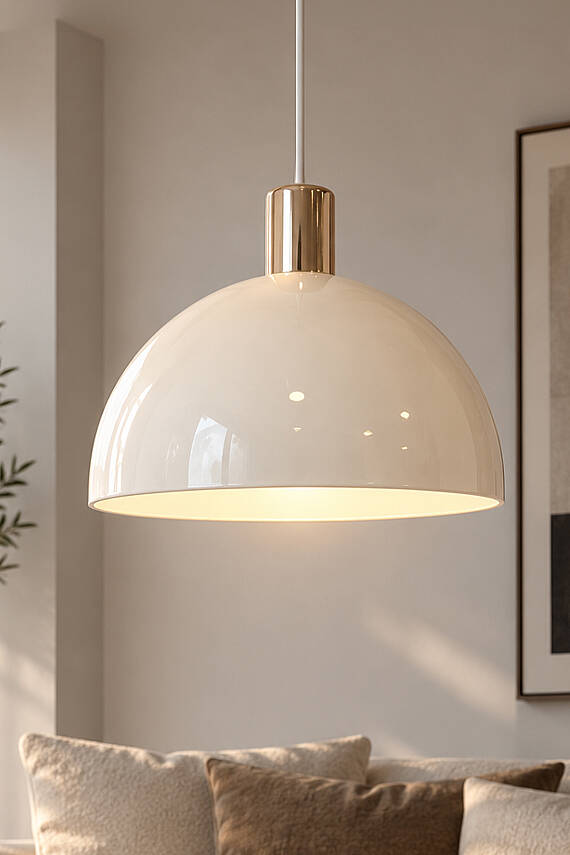 Luna Golden Krem Gold Aksesuarlı Metal Sarkıt (30 cm) - 1