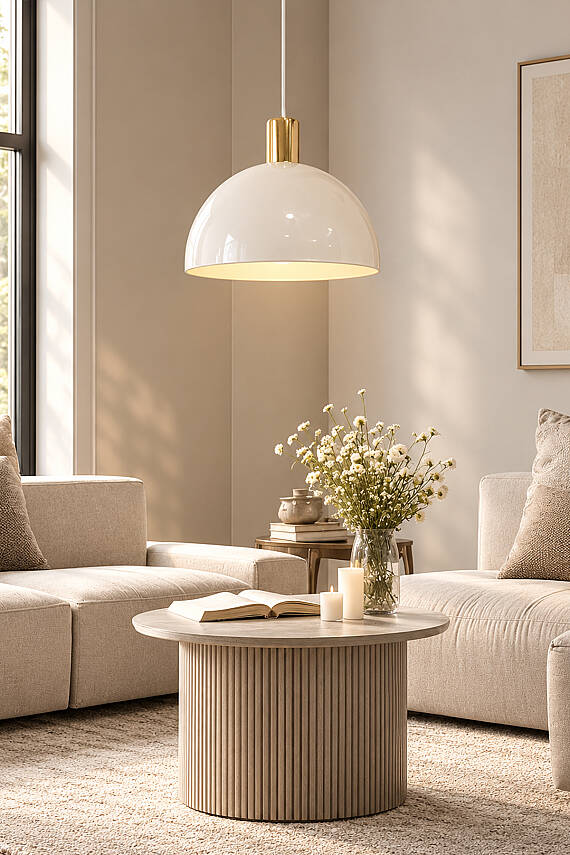 Luna Golden Krem Gold Aksesuarlı Metal Sarkıt (30 cm) - 3
