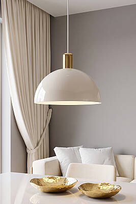 Luna Golden Krem Gold Aksesuarlı Metal Sarkıt (30 cm) - 8