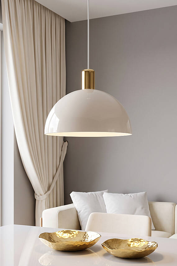 Luna Golden Krem Gold Aksesuarlı Metal Sarkıt (30 cm) - 8