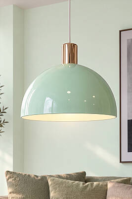 Luna Golden Mint Yeşili Gold Aksesuarlı Metal Sarkıt (30 cm) - MARRIEN