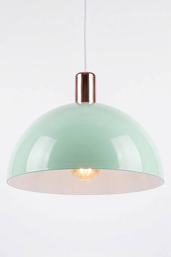 Luna Golden Mint Yeşili Gold Aksesuarlı Metal Sarkıt (30 cm) - 5