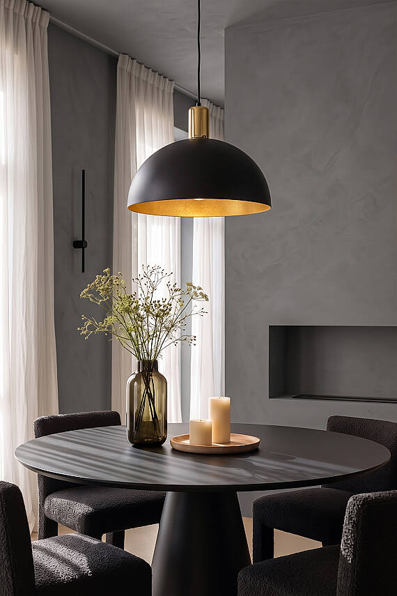 Luna Golden Siyah Metal Sarkıt (30 cm) - 3