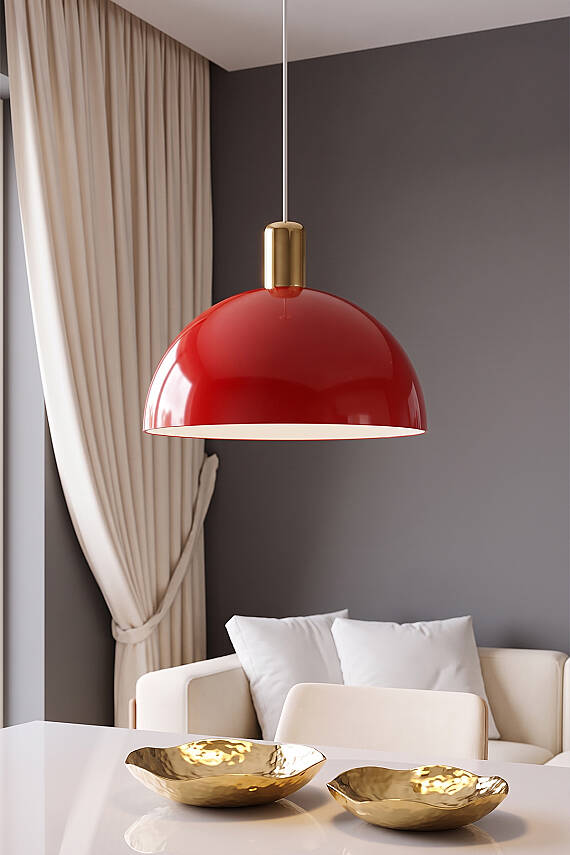 Luna Golden Turuncu Gold Aksesuarlı Metal Sarkıt (30 cm) - 3