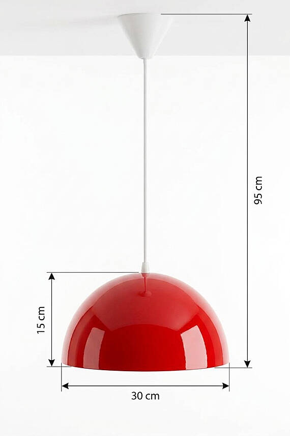 Luna Metal Avize 30 cm - Turuncu - 7