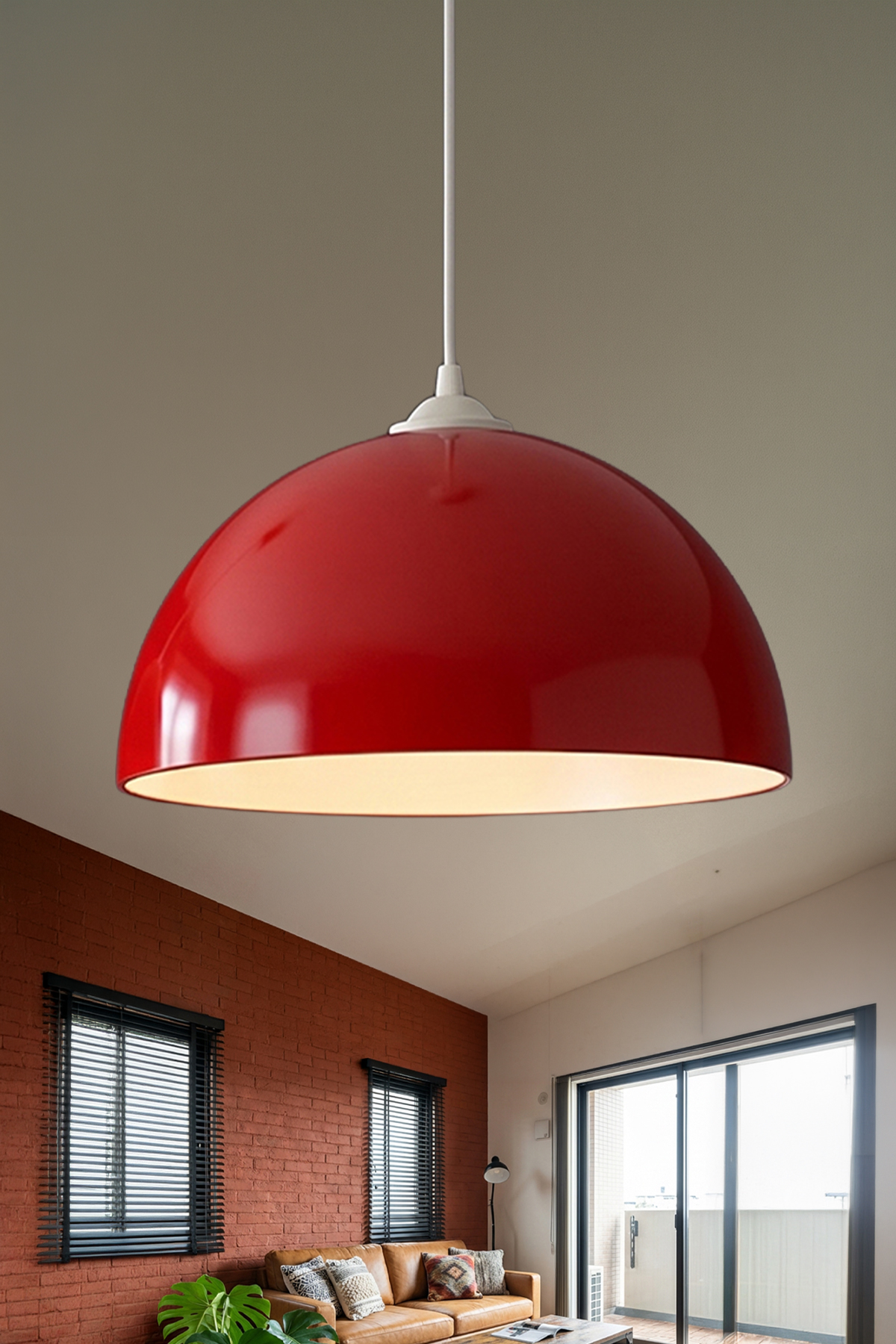 Luna Metal Avize 30 cm - Turuncu