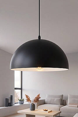 Luna Metal Avize 30 cm - Siyah - MARRIEN