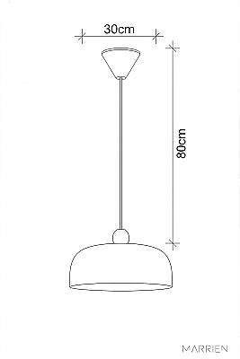 Marella Ahşap Boncuklu Avize 30 cm - Lacivert - 7