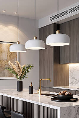 Marella Gold Avize 30 cm - Beyaz - 2