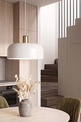 Marella Gold Avize 30 cm - Beyaz - 3