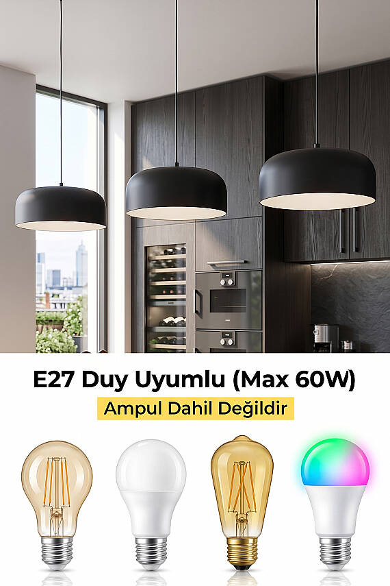 Marella Avize 30 cm - Siyah - 5