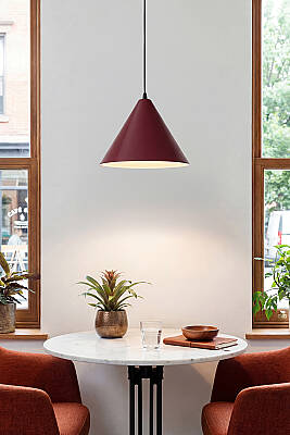 Cone Metal Avize 25 cm - Bordo - 3