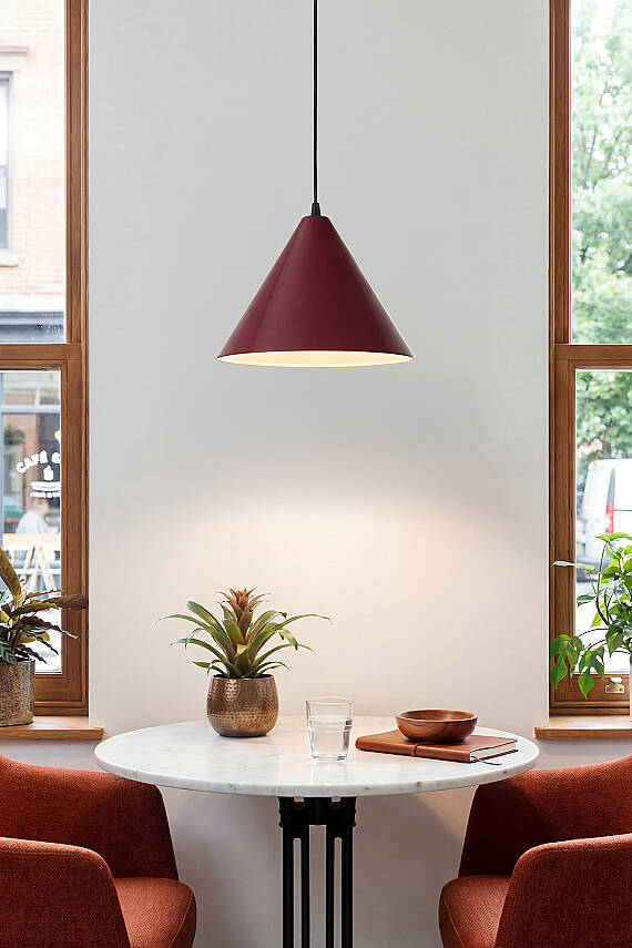 Cone Metal Avize 25 cm - Bordo - 3