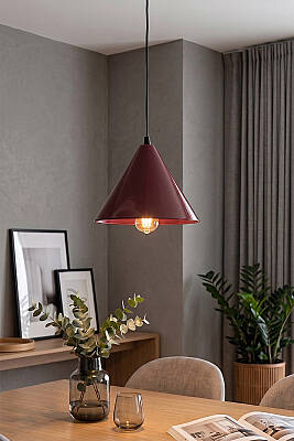 Cone Metal Avize 25 cm - Bordo - 7