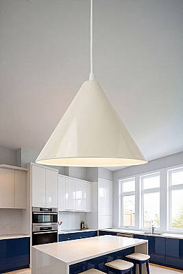 Cone Metal Avize 25 cm - Krem - MARRIEN