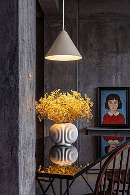 Cone Metal Avize 25 cm - Krem - 4