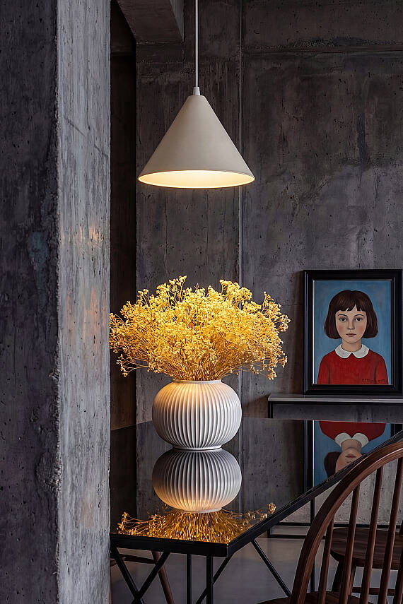 Cone Metal Avize 25 cm - Krem - 4