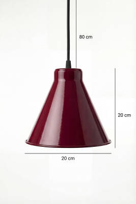 -Liva-Bohem-Bordo-Metal-Sarkıt-(20-cm)--Yemek-Masası-Üstü-Avize--Mutfak-&-Salon-Aydınlatması - 7
