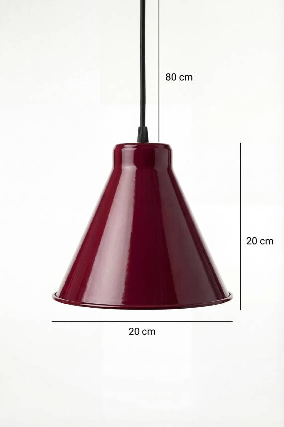 -Liva-Bohem-Bordo-Metal-Sarkıt-(20-cm)--Yemek-Masası-Üstü-Avize--Mutfak-&-Salon-Aydınlatması - 7