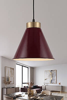 Liva Gold Metal Avize 20 cm - Bordo - MARRIEN