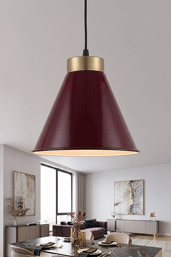 Liva Gold Metal Avize 20 cm - Bordo - 1