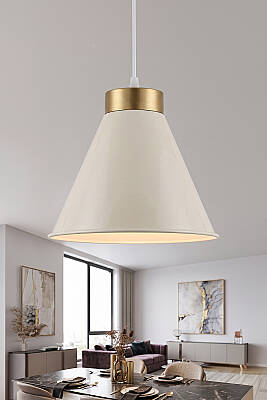 Liva Gold Metal Avize 20 cm - Krem - MARRIEN