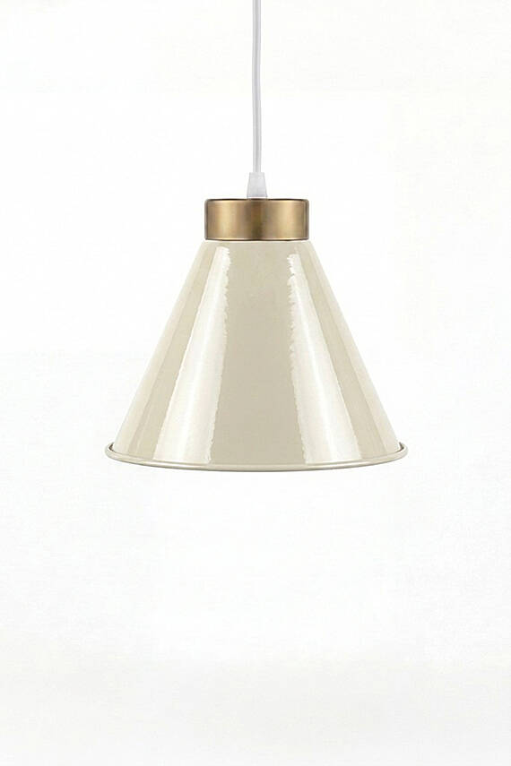 Liva Gold Metal Avize 20 cm - Krem - 5