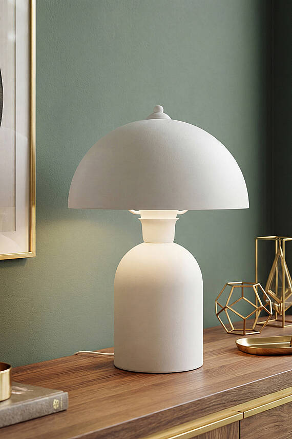 Luna Abajur 25 cm - Beyaz - 4