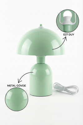 Luna Abajur 25 cm - Mint Yeşili - 8