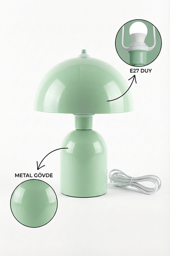 Luna Abajur 25 cm - Mint Yeşili - 8