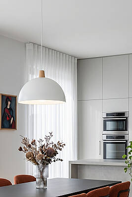 Luna Ahşap Avize 30 cm - Beyaz - 7