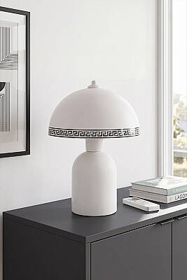 Luna Luxury Abajur 25 cm - Beyaz - 7