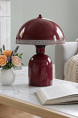 Luna Luxury Abajur 25 cm - Bordo - 3
