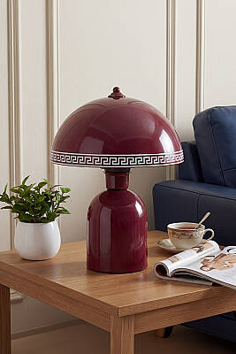 Luna Luxury Abajur 25 cm - Bordo - 6