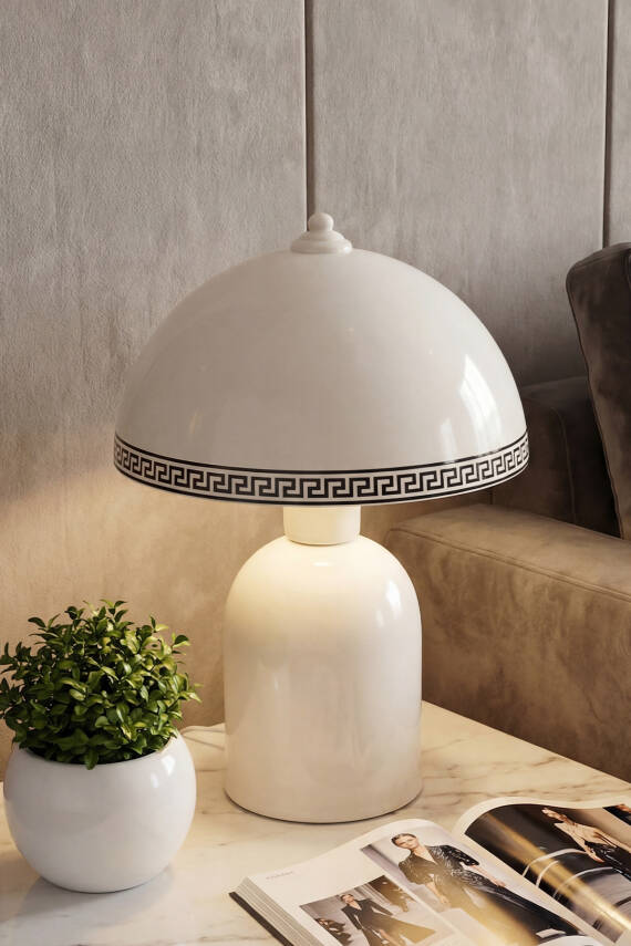 Luna Luxury Abajur 25 cm - Krem - 5