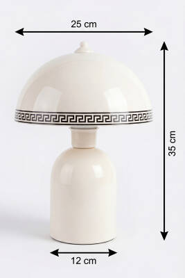 Luna Luxury Abajur 25 cm - Krem - 7