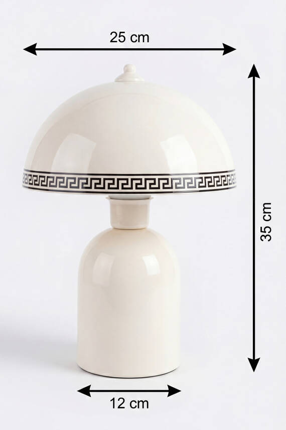 Luna Luxury Abajur 25 cm - Krem - 7