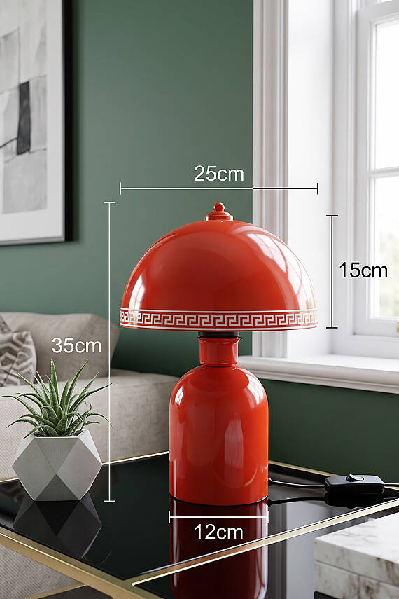 Luna Luxury Abajur 25 cm - Turuncu - 7