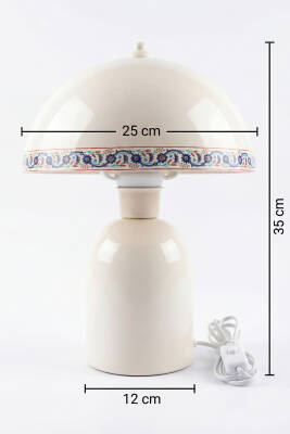 Luna Tile Abajur 25 cm - Krem - 8