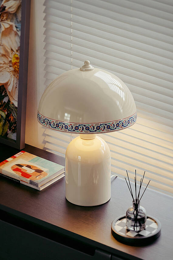 Luna Tile Abajur 25 cm - Krem - 4
