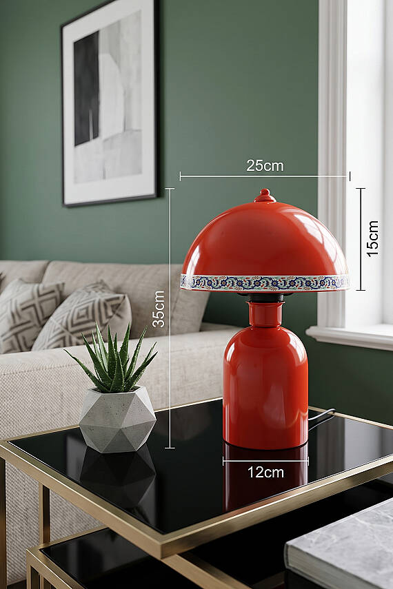 Luna Tile Abajur 25 cm - Turuncu - 5