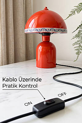 Luna Tile Abajur 25 cm - Turuncu - 8