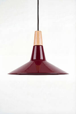 Ruby Ahşap Avize 30 cm - Bordo - 6