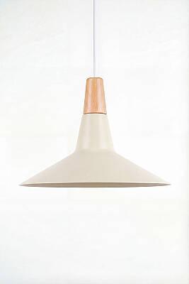 Ruby Ahşap Avize 30 cm - Krem - 5
