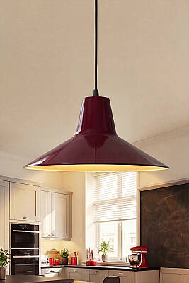 Ruby Metal Avize 30 cm - Bordo - 2