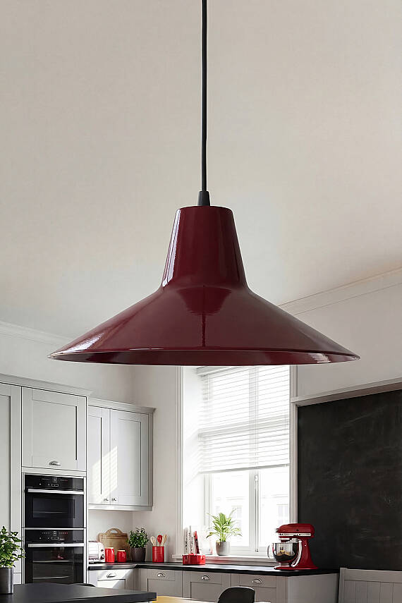 Ruby Metal Avize 30 cm - Bordo - 1