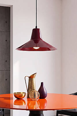 Ruby Metal Avize 30 cm - Bordo - 3